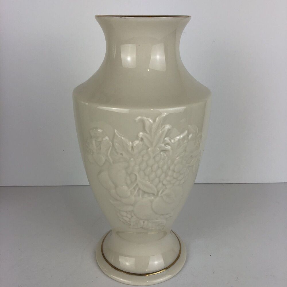LENOX LARGE VASE FRUIT OF LIFE 9.25" INCHES TALL MADE IN USA